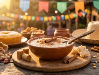 Imagem de comidas típicas juninas no Brasil